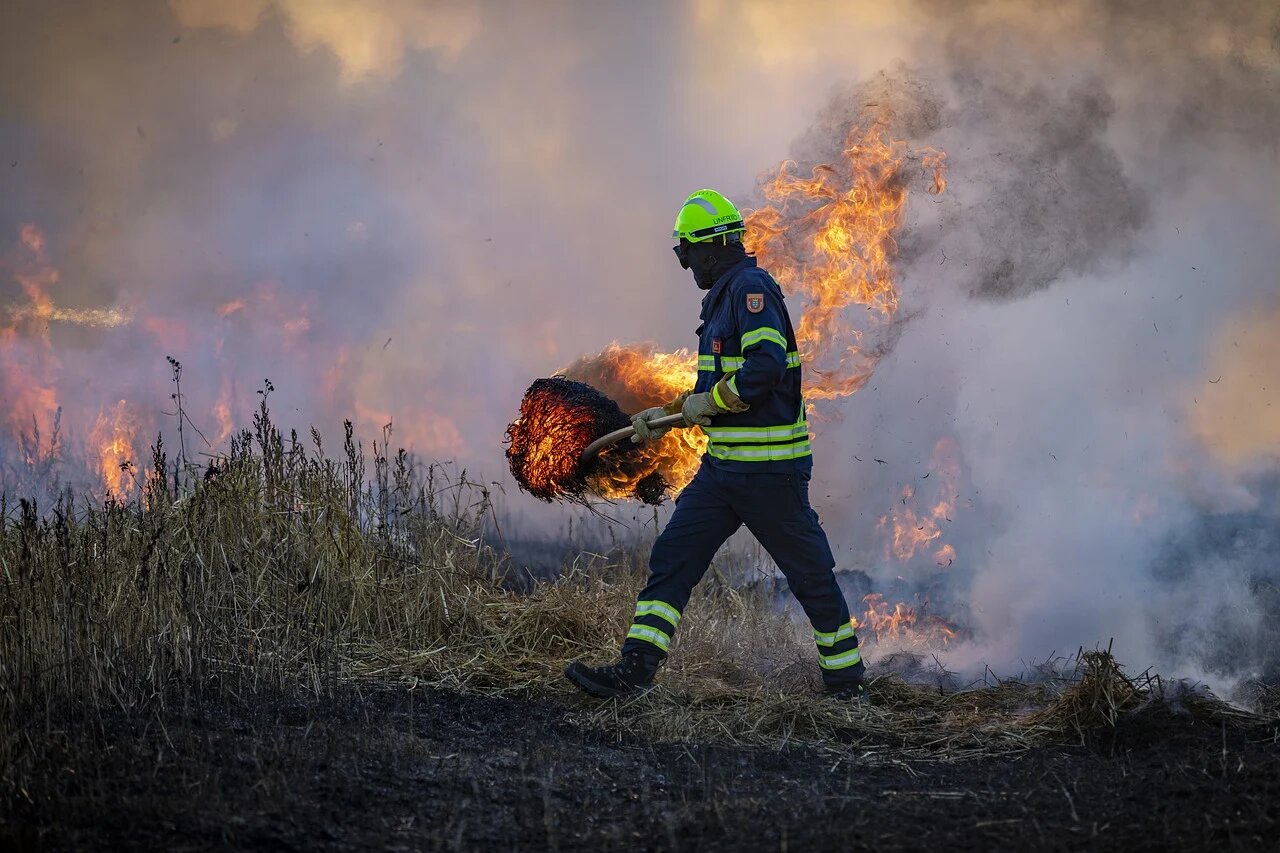 Pożar nad jeziorem Piaseczno. Winne wypalanie traw