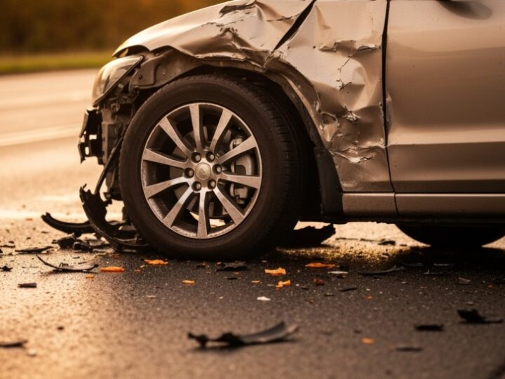 Groźne zderzenie w Jazgarzewszczyźnie: Mercedes uderzył w Volkswagena przed przejściem dla pieszych