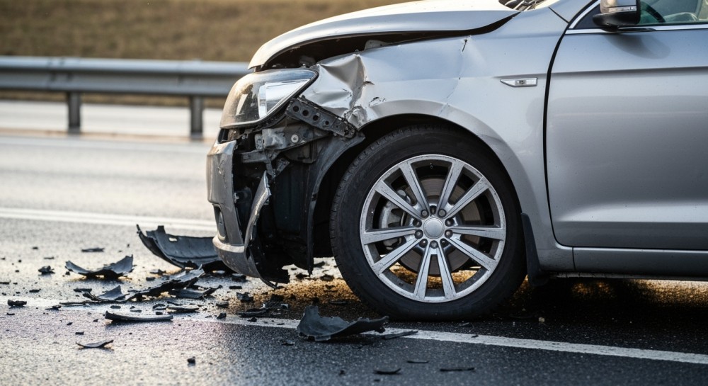 Motocyklista i kierowca ranni w wypadku w Konstancinie-Jeziornie