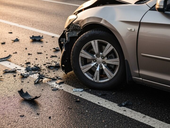 Wypadek na Al. Krakowskiej: cztery auta zderzyły się, droga do Warszawy zablokowana