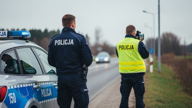 Pijany kierowca w Konstancinie-Jeziornie: niebezpieczny incydent kończy się na latarni