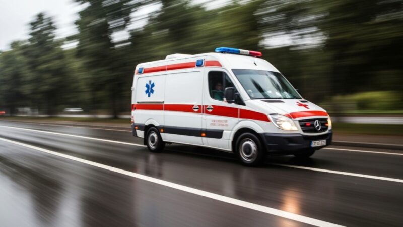 Strażacy z OSP Piaseczno walczą z upałem, zraszając ulice miasta