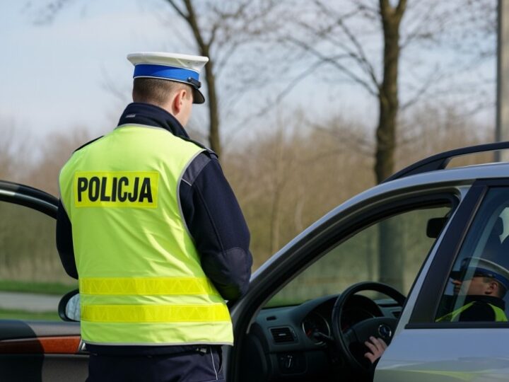 Kierowca BYD ukarany mandatem za nieostrożną zmianę pasa ruchu