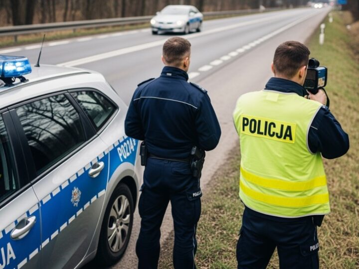 Bezpieczeństwo na drogach: Policja w Prażmowie kontroluje prędkość kierowców!